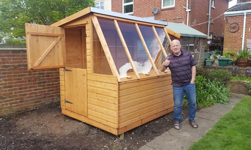 Completed garden shed repair project